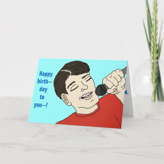 Singing birthday song card (Front)