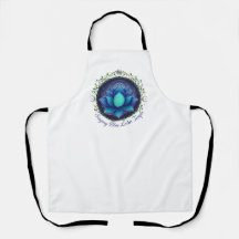 Singing Blue Lotus Temple Apron