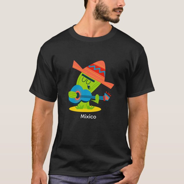 Singing Cactus with Guitar T-Shirt (Front)