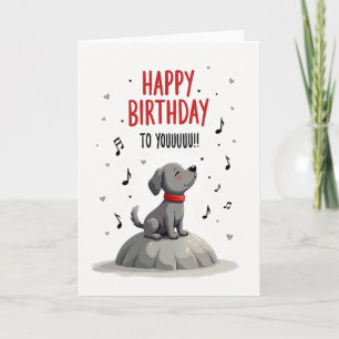 Singing Canine Birthday Card