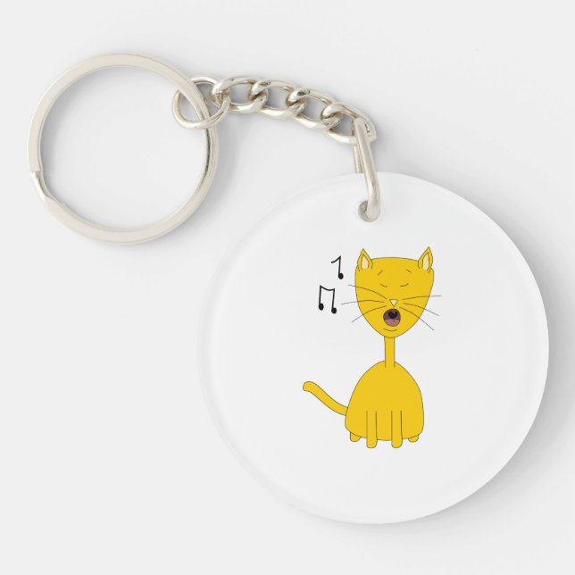 Singing Cat. Key Ring (Front)