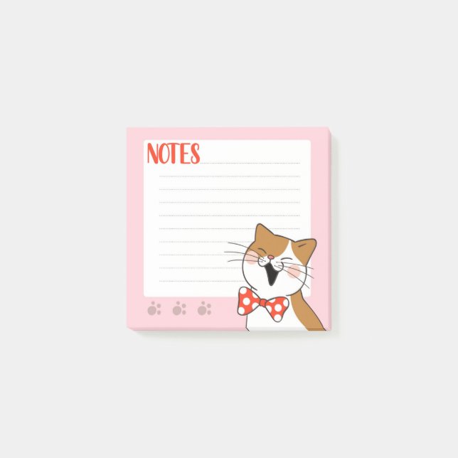 Singing Cat Post-It Notes (Front)