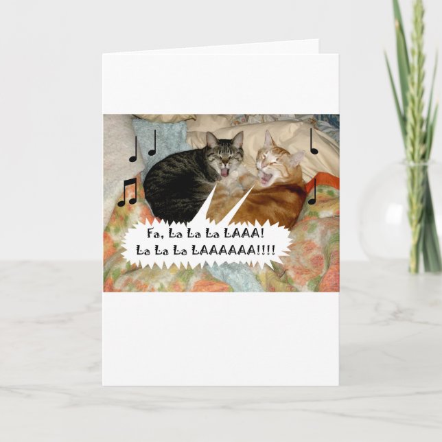 Singing Cats Holiday Card (Front)
