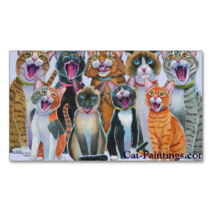 Singing Cats Magnets Cat-Paintings.com