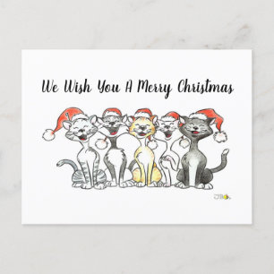 Singing cats Merry Christmas  Card