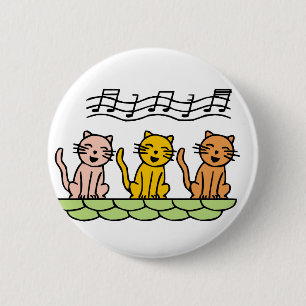 Singing Cats Tshirts and Gifts 6 Cm Round Badge