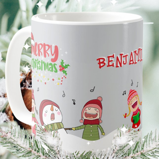 Singing Children Snowman Merry Christmas Coffee Mug (Singing Children Snowman Merry Christmas Coffee Mug ©Susanne Sachers - Sunny Mind 🌞)