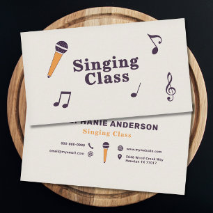 Singing Class Business Card