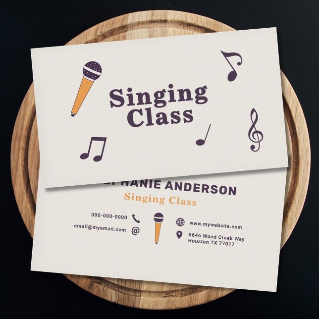 Singing Class Business Card (Singing Class Business Card)