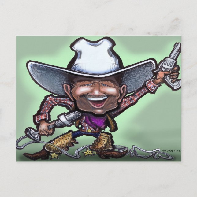 Singing Cowboy Postcard (Front)