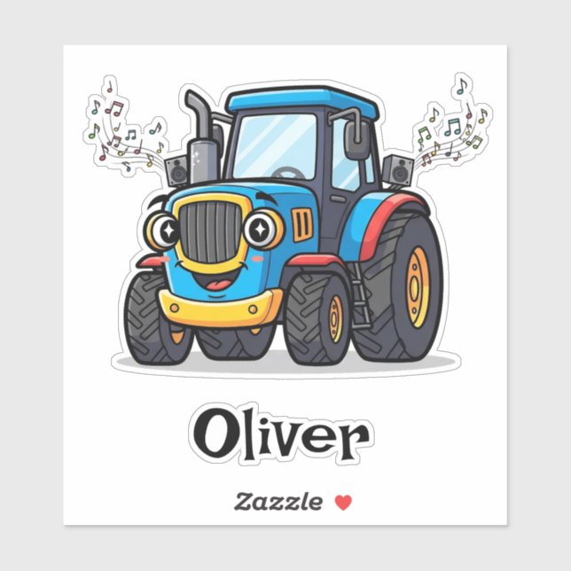 Singing Cute Musical Blue Tractor (Sheet)