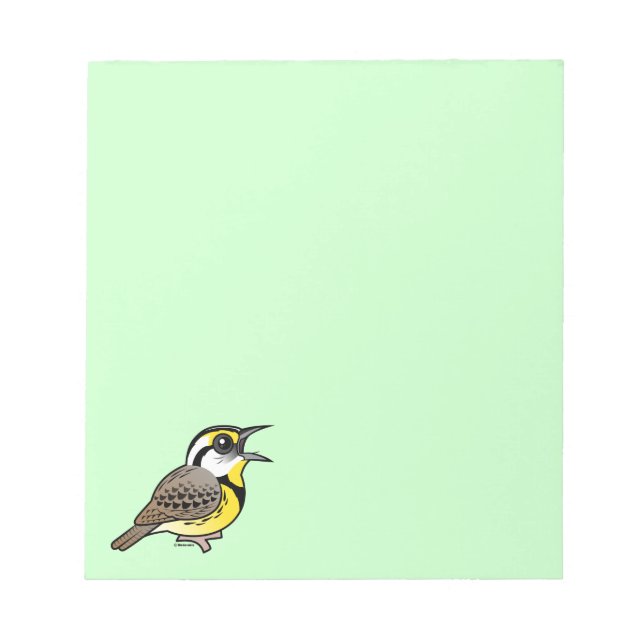 Singing Eastern Meadowlark Notepad (Front)