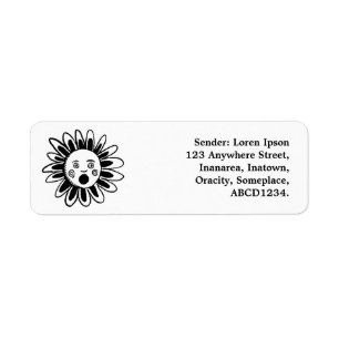 Singing Flower Return Address Label