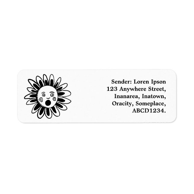Singing Flower Return Address Label (Front)