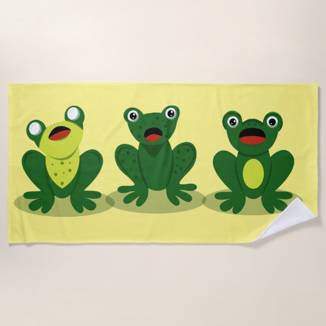 Singing Frogs - Beach Towel (Front)