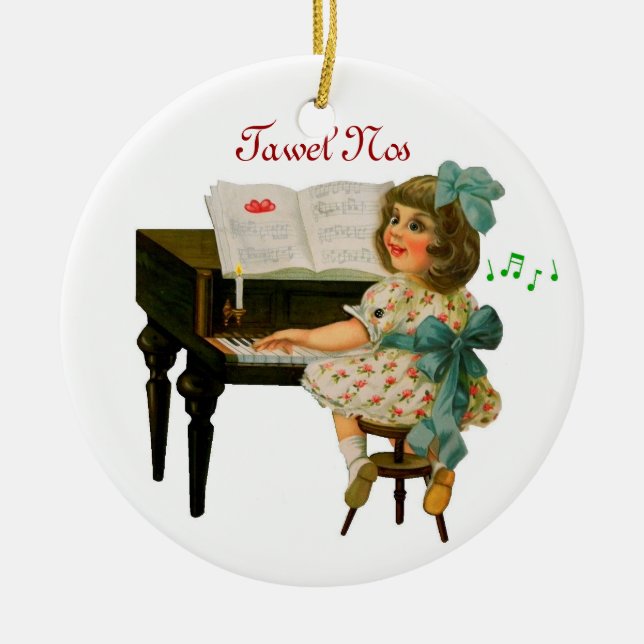 Singing Girl Christmas Ornament (Front)