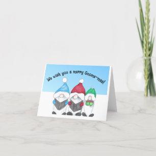 Singing gnomes Christmas card