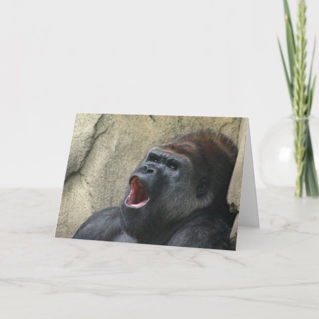 Singing gorilla greeting card (Front)