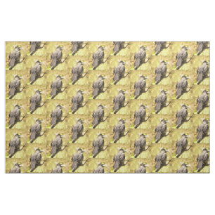 Singing Grey Catbird Fabric