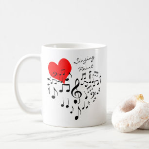 Singing Heart Love Is In The Air funny Coffee Mug