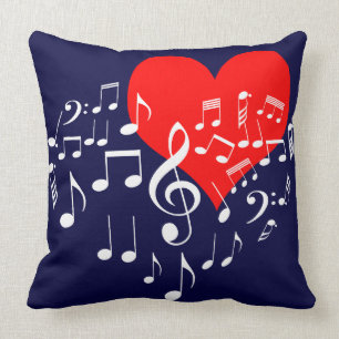 Singing Heart one-of-a-kind Cushion