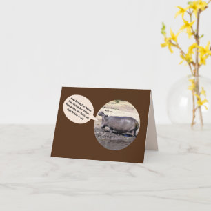 Singing Hippo Birthday Card/personalise Card