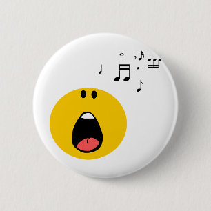 singing his little heart out 6 cm round badge