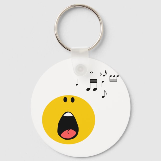 singing his little heart out key ring (Front)