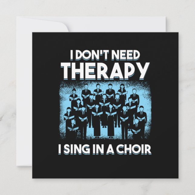 Singing In A Choir Therapy Choral Music Chorus Gif Invitation (Front)