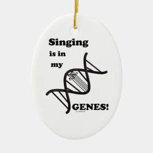 Singing in my Genes Ceramic Tree Decoration