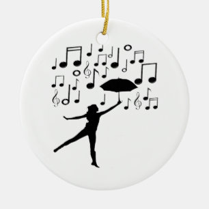 Singing in The Rain Ceramic Tree Decoration