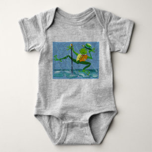 singing in the rain frog baby bodysuit