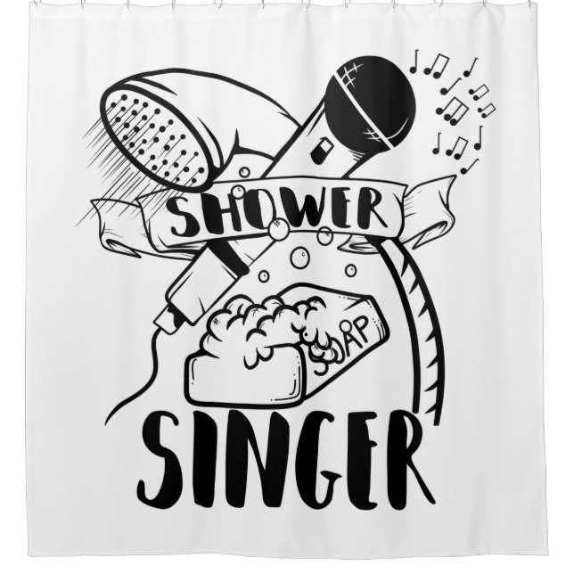 Singing in the shower curtain (Front)