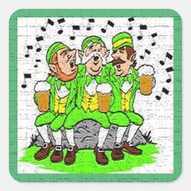 Singing Irish Square Sticker (Front)