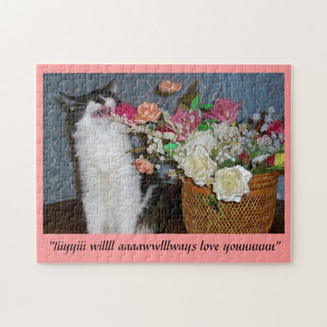 Singing Kitty Valenpuzzle! Jigsaw Puzzle (Horizontal)