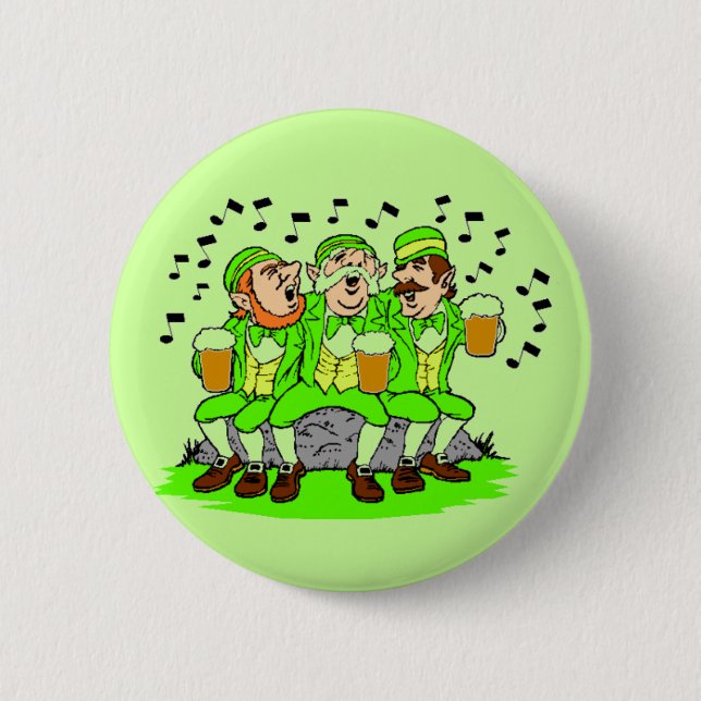 Singing Leprechauns Button (Front)