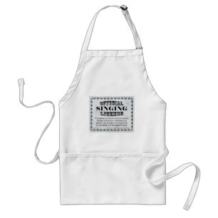 Singing License Standard Apron