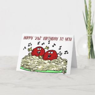 "SINGING MEATBALL" JUST FOR "YOUR" *21st* BIRTHDAY Card