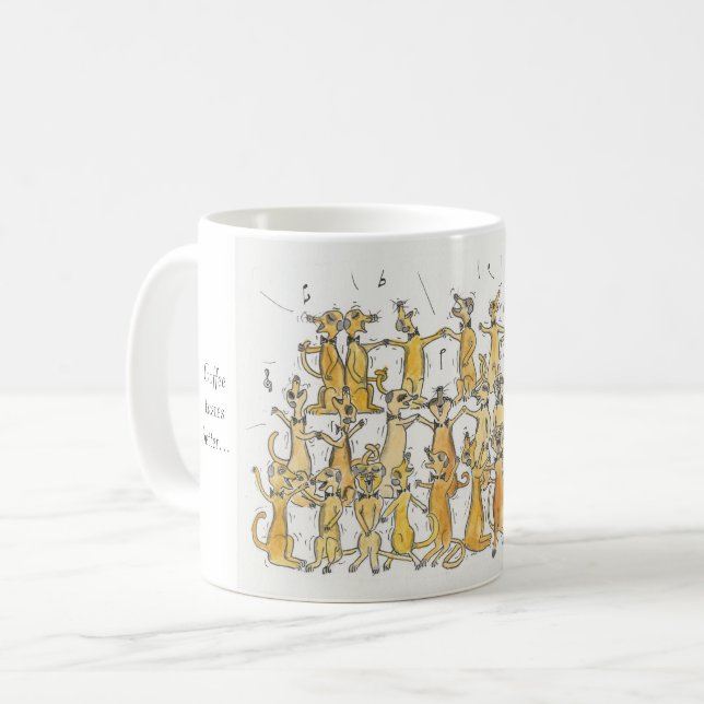 Singing Meerkat Mug (Front Left)