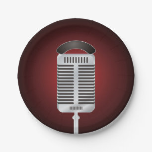 Singing Microphone Paper Plates