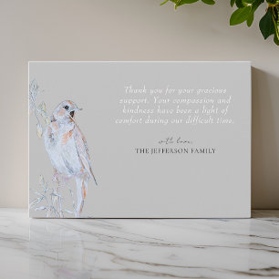 Singing Nightingale Funeral Thank You Card