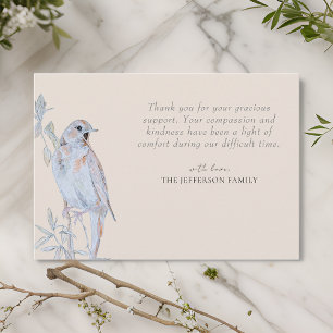 Singing Nightingale Funeral Thank You Card