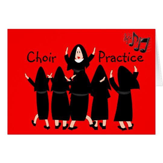 Singing Nuns "Choir Practice" Note Cards-Adorable Card