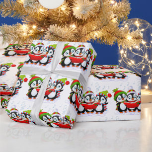 Singing Penguins  Wrapping Paper