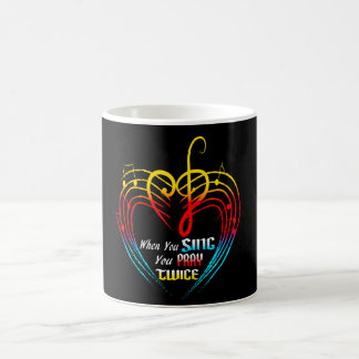 Singing Pray Twice Coffee Mug