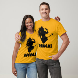 Singing Reggae Music Rasta Rastaman Guitar Playing T-Shirt