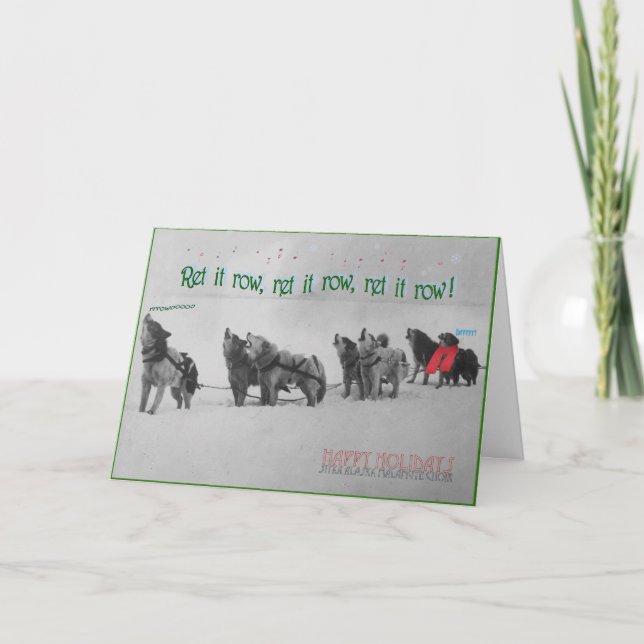 Singing Sled Dogs: SItka Alaska Malamute Choir Card (Front)