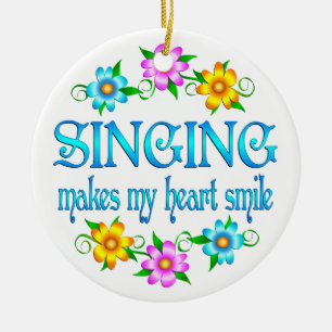 Singing Smiles Ceramic Ornament