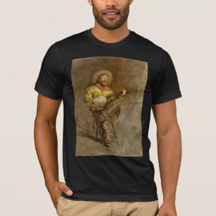 Singing Spanish Cowboy w Banjo Playing Trail Song T-Shirt