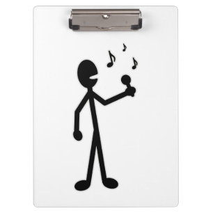 Singing Stick Figure Clipboard